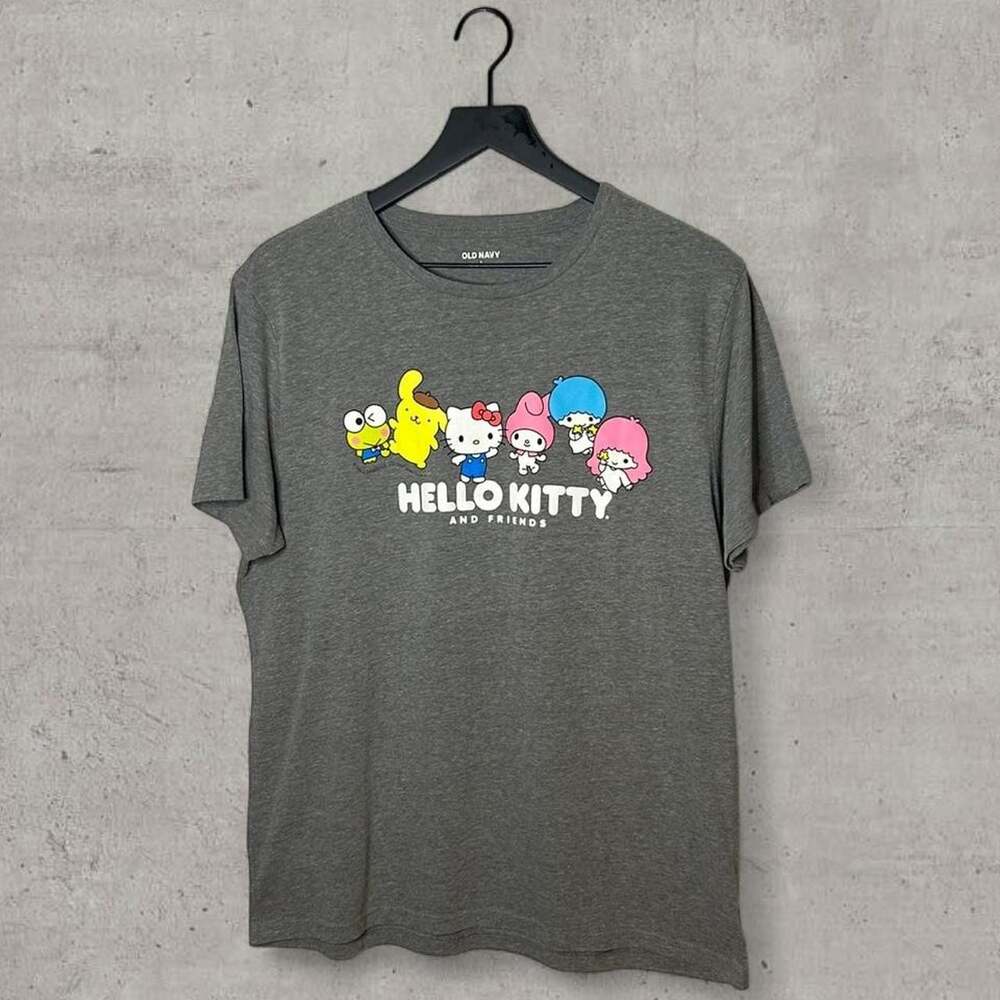 Old Navy Hello Kitty and Friends Graphic T-Shirt Grey Size L